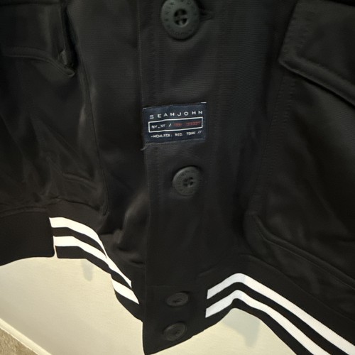 Chaqueta trasera tejida negra/blanca Sean John talla M RN#133307 - Imagen 3 de 10