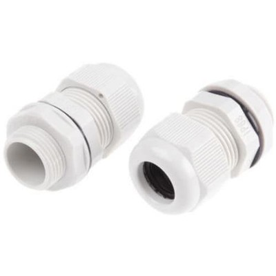 5Pc RS PRO 8229741 M20 Liquid Tight Strain Relief With Locknut Nylon66 IP68