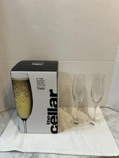 Macy's The Cellar Set of 6 7 Oz Fluted Glasses NIB