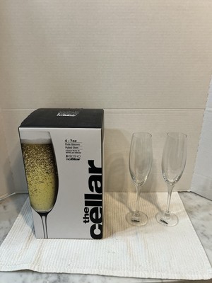 Macy's The Cellar Set of 6 7 Oz Fluted Glasses NIB