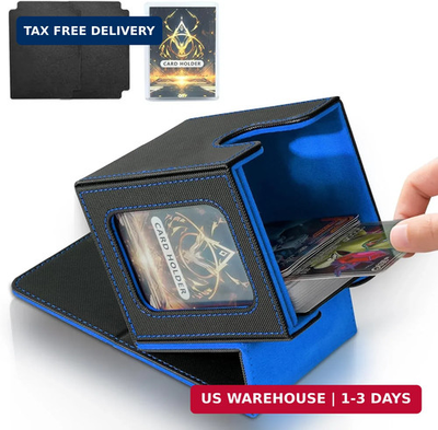 #ad Card Deck Box for MTG Commander Magnetic Card Display CaseTCG Card Storage Box $15.46