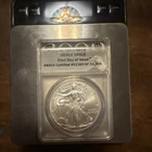 2009 $1 AMERICAN SILVER EAGLE ANACS MS70 FIRST DAY OF ISSUE FDI LABEL