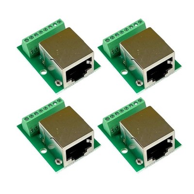Ethernet Adapter Platine 4 Stück 8-Pin für RJ45 Buchse für Innenbereich