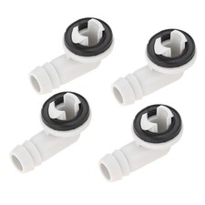 4pcs Air Conditioner Hose Connector Elbow Window Ac Drain Adapter W Rubber Ring