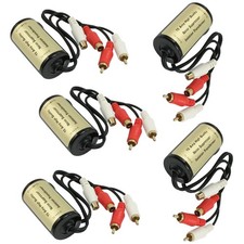 5xRCA Audio Noise Filter Suppressor Ground Loop Lsolator For Car And Home Stereo