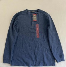 Henley Thermal Long Sleeve Mens Sweater Size XL