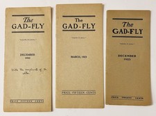 (3) The Gad-Fly Harvard Journal, 1922–1923 J. Robert Oppenheimer Assoc Editor x2