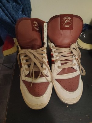 adidas Forum Cuts & Slices High Top Red White Beige Basketball Sneakers for Men