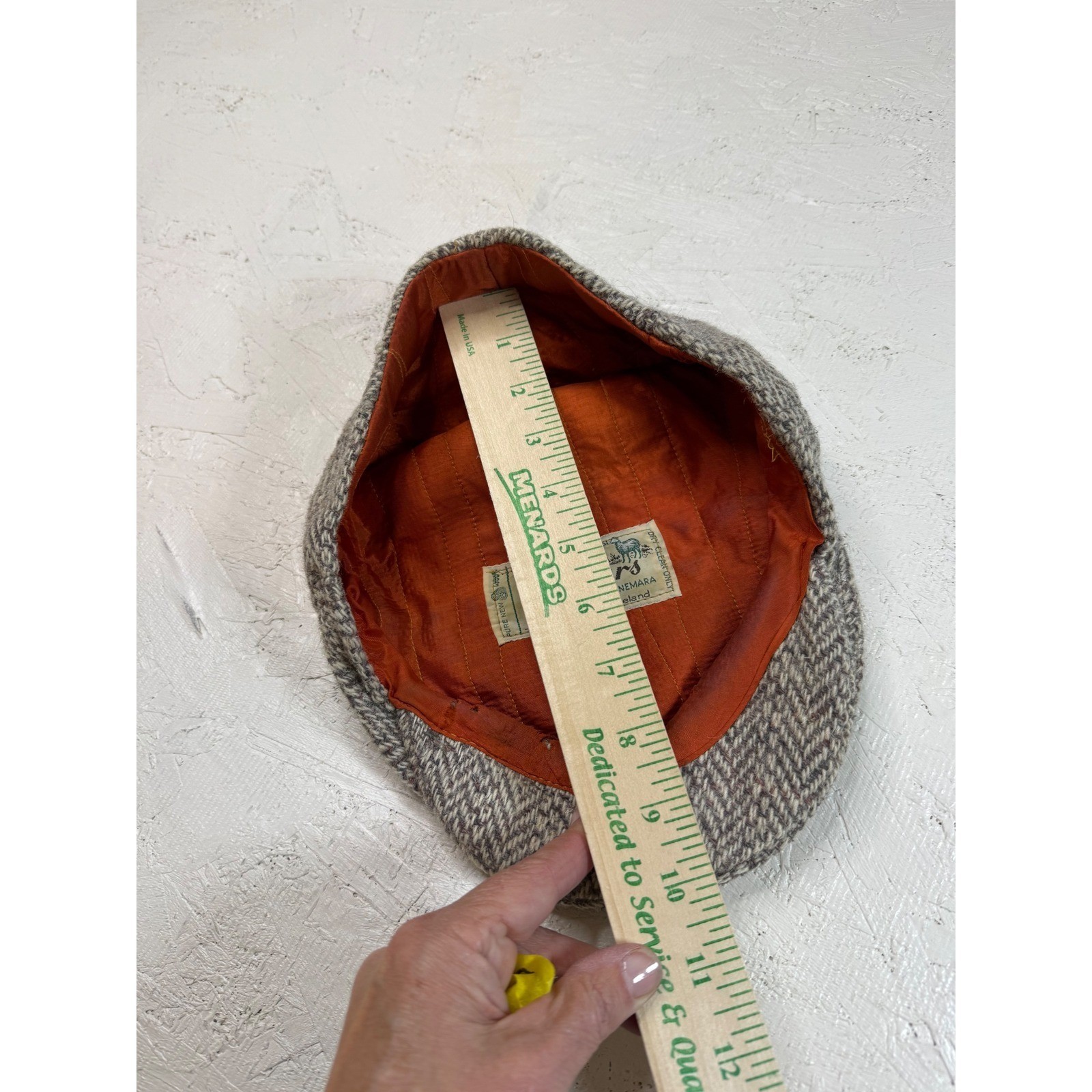 Millars Irish Wool Herringbone Tweed Flat Cap Hat… - image 6