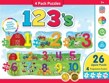 MasterPieces - 123's - Educational 4-Pack Jigsaw Puzzles