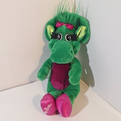 Vintage 1992 Baby Bop Dinosaur 10'' Plush Barney and Friends Lyons Group GoldenBk