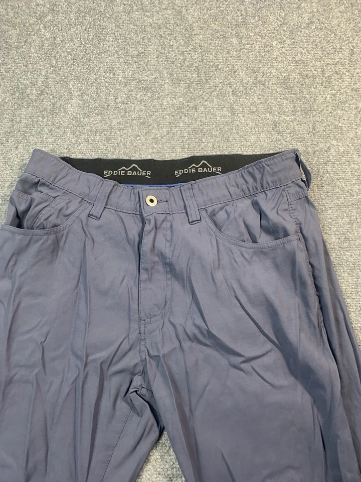 Pantalones Eddie Bauer Para Hombre 32x32 Azul Pierna Recta Elastizados Aire Libre Senderismo Campamento Foto 4 de 4