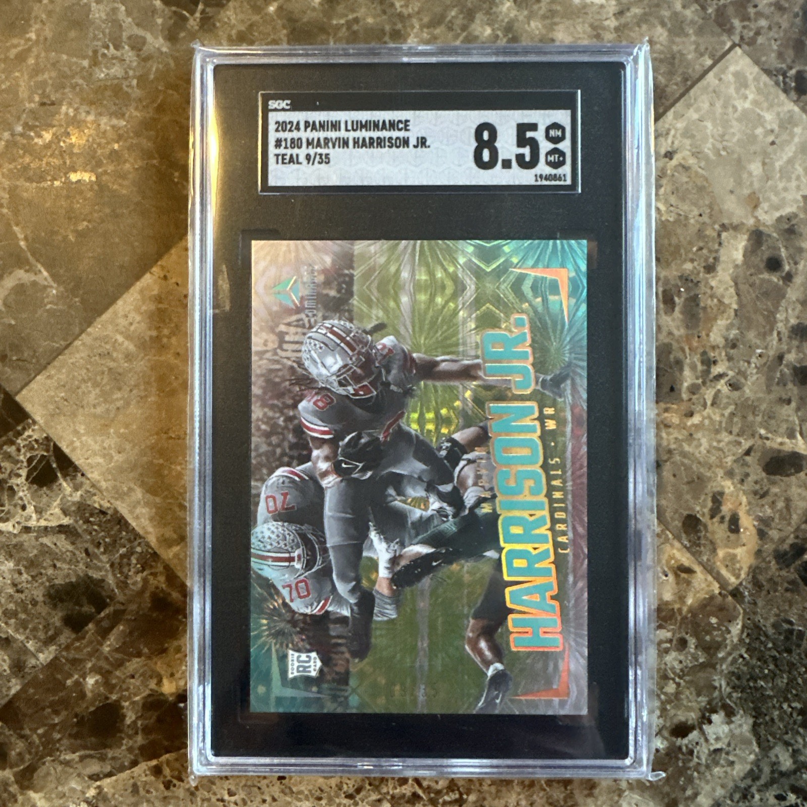 2024 Panini Luminance - Rookies Marvin Harrison Jr. #180 Teal /35 (RC)