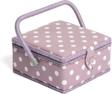 Scatola Piccola per Cucito Con Manico - Cestino Porta Cucito in Cotone Con Scomp