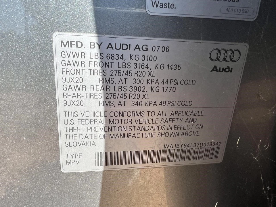 Stabilizer Bar Rear 24.6mm Opt 1BA Fits 04-17 TOUAREG 104877955 - Image 2 of 4