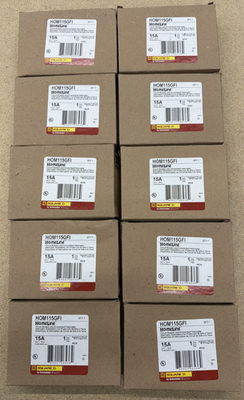 #ad 10 PCS Square D HOM115GFI 15A 1 Pole Ground Fault Circuit Breaker $439.99