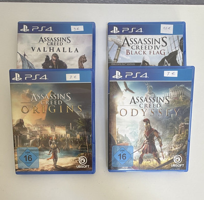 Ubisoft Assassin s Creed Bundle für PS4   Valhalla/Origins/Odyssey/Black, USK 16