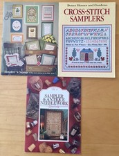 Better Homes and Gardens Samplers Book  More Cross Stitch Patterns Lot of 3