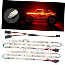 Waterproof LED Light Strips for RC Cars Trucks Airplanes Boats Drones Fixed Red