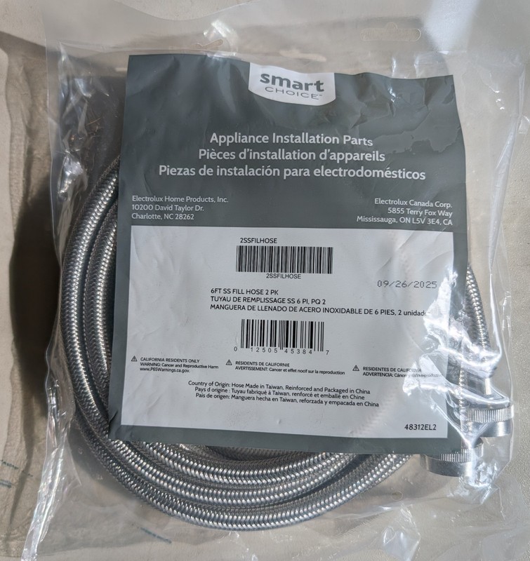 Smart Choice 6 ft. Stainless Steel Braided Washer Hose 2SSFILHOSE
