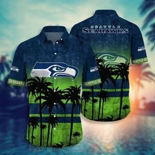 Seattle Seahawks Hawaiian Shirt Vintage Size S-5XL