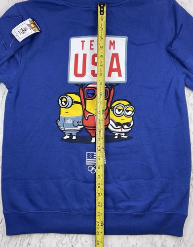 Team USA Minions Hoodie Sweatshirt Size Medium Olympics NWT Blue - Picture 5 of 5