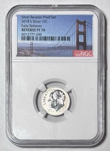2018 S Roosevelt Dime Silver Reverse PF 70 NGC Certified Early Release Stamp