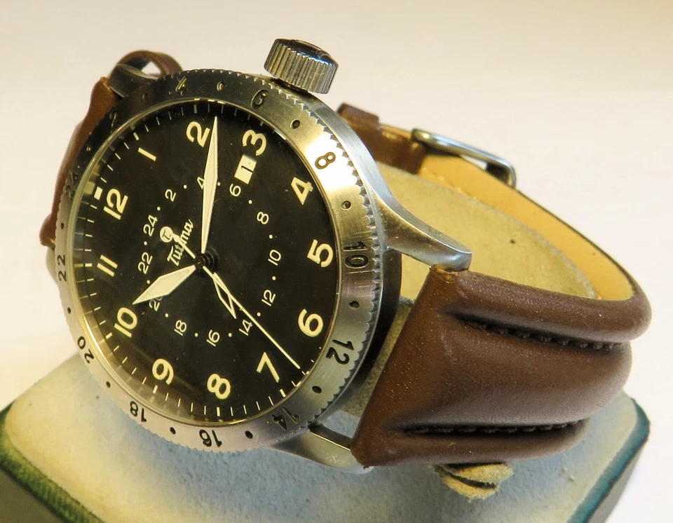 Tutima FX UTC Automatik, Modell 633-01 drehbare Lünette 2 Zeitzonen Fullset OVP - Bild 3 von 4