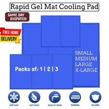 1-3x Magic Cooling Gel Pad Pillow Cooling Mat Laptop Cushion Yoga Pet Bed UK