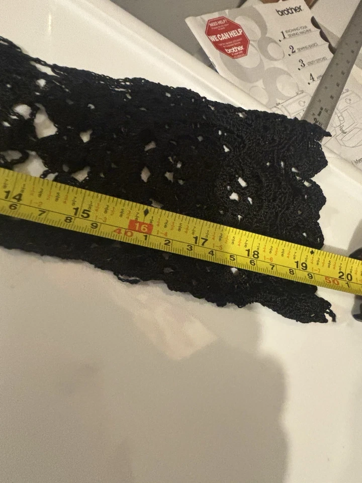 Vintage y2k Crochet cardigan top sz S Black fairy grunge whimsigoth Witchy 00s - Image 3 of 4