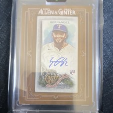 2022 Topps Allen & Ginter Yonny Hernandez Rookie Autograph MA-YH Texas Rangers