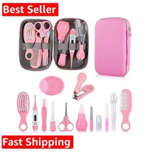 Baby Grooming Kit, Infant Safety Care Set with Hair Brush Comb Nail Clipper N...