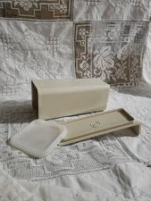 Tupperware Block Cheese Keeper Container with Insert and Lid 