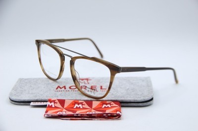 NEW MOREL 1880 60118M TG12 HAVANA GUNMETAL AUTHENTIC FRAMES EYEGLASSES 54-19