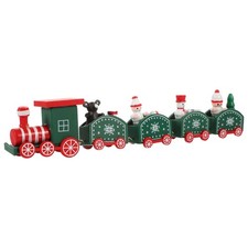 Train Theme Decorations Mini Desktop Ornament Christmas Figurine Tabletop
