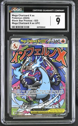 Mega Charizard X ex 2025 Pokemon Black Star Promos CGC 9 #023