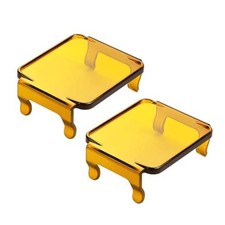 Pod Light Covers, 2Pcs 3x3 Inch Square LED Pods Cover LED Light Bars Yellow