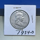 1954-D Franklin Half Dollar 50C Denver Business Strike 90% Silver U.S. Coin