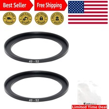 Upgrade Your Photography - 49mm to 52mm Step-Up Rings for DSLRs - Durable Design