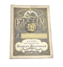 Elgin Watch Company Illustrated Advertising Almanac 1875 Glenn Falls NY