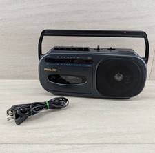 Philco 588K AM FM Radio Cassette Recorder Player Portable Boombox Tested Working