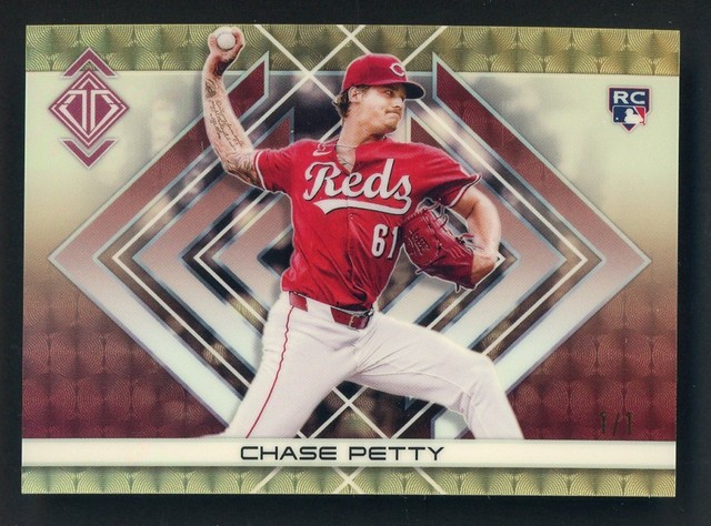 2025 Topps Transcendent Superfractor Chase Petty Cincinnati Reds RC Rookie 1/1