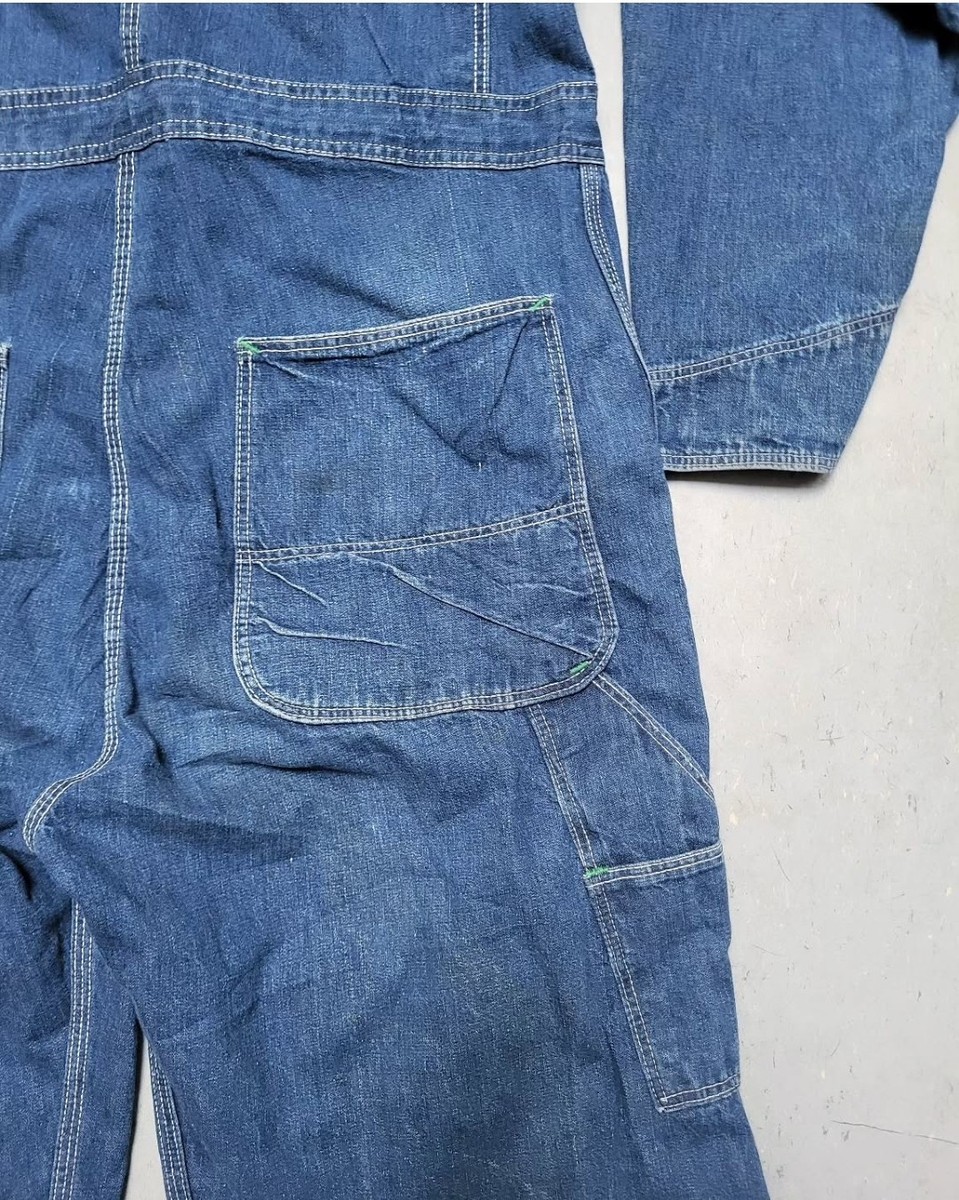 Vtg 50s POINTER BRAND Denim Coveralls Workwear Selvedge Indigo | eBay