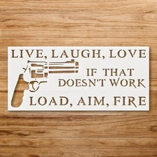 Magnum Gun Design Stencil for Custom Painting Projects - StencilAir