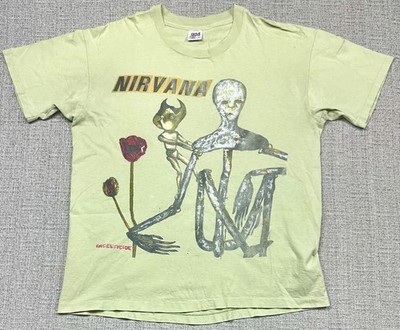 Vintage Nirvana Shirt Mens XL Green Incesticide Anvil Single Stitch 90s Tee USA