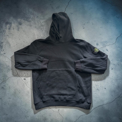 Stone Island Herren Hoodie Kapuzenpullover Schwarz Gr. M Logo Kapuze Tasche