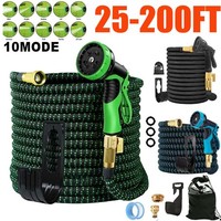Heavy Duty Expandable Garden Hose Flexible Magic Water Pipe 10 Pattern Spray Gun