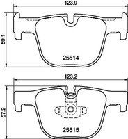 Hella Pagid Bremsbelagsatz Scheibenbremse 8DB 355 019-781 FüR F32 F31 BMW F83
