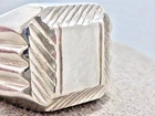 VINTAGE MEN'S STERLING SILVER SIGNET RING NO MONOGRAM SIZE 10 RING STERLING RING