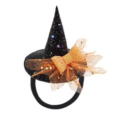 YanJie Halloween Headband for Infants Witches Hat Glitter Nylon Headbands Wi...
